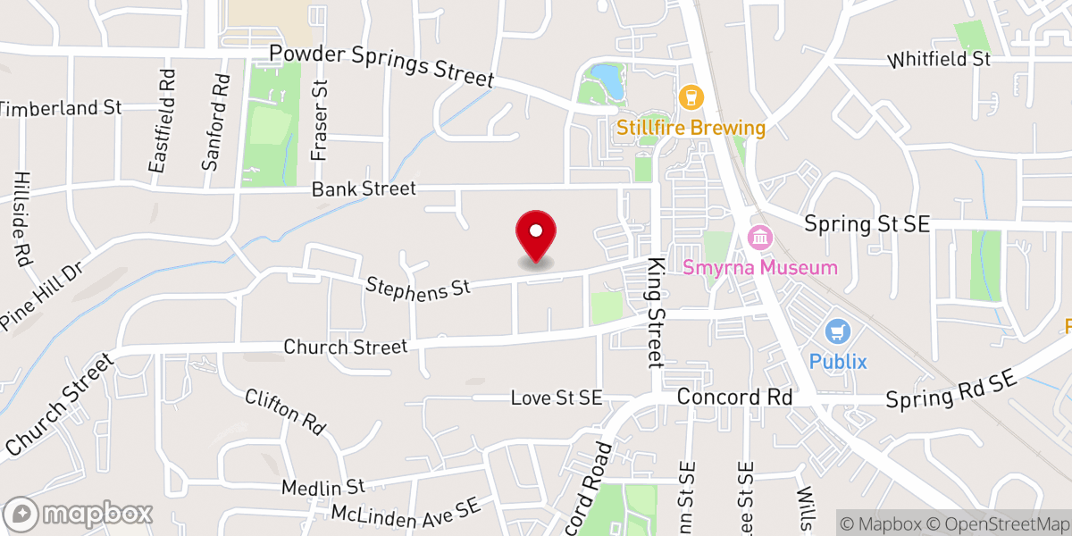 Map showing location of United Methodist Church