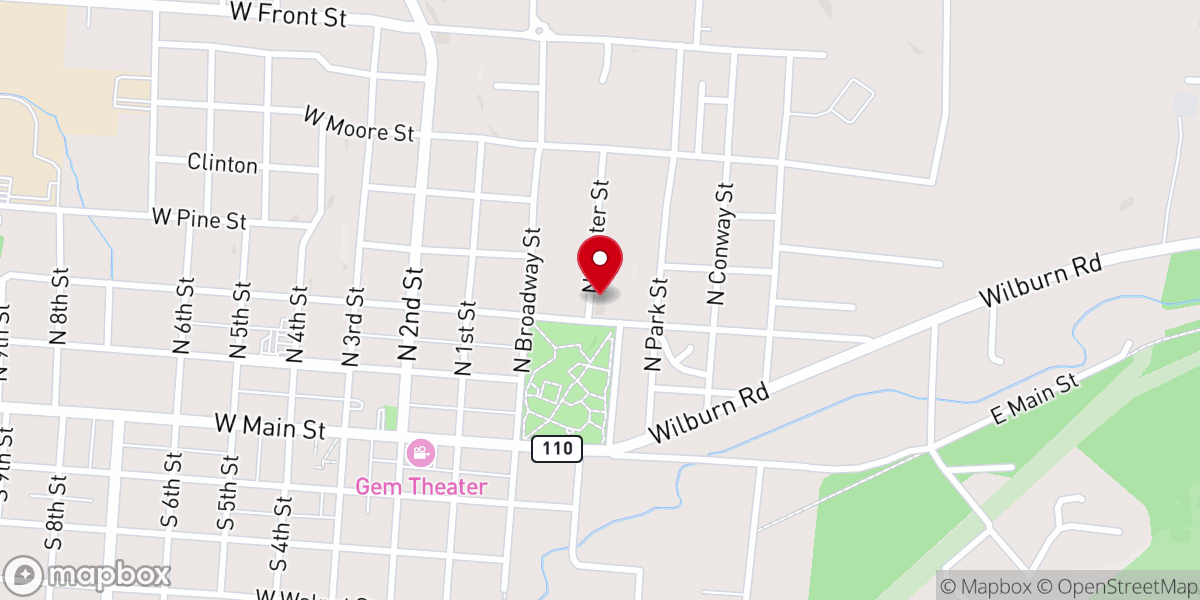 Map showing location of Springpark Church of Christ