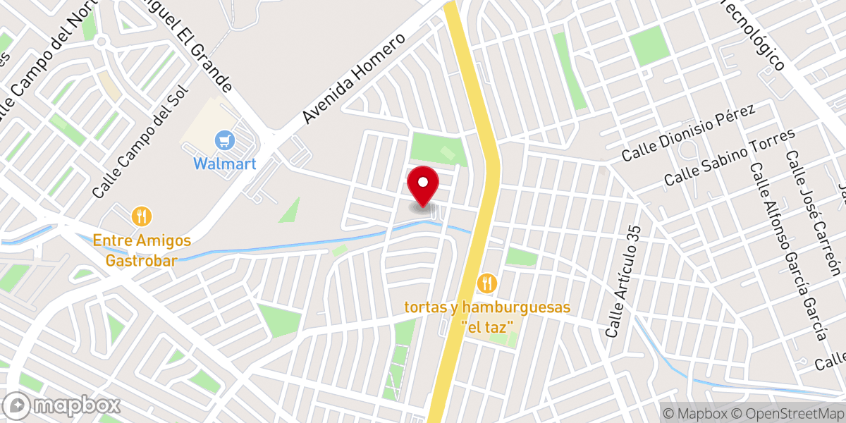 Map showing location of Parroquia Señor de la Misericordia