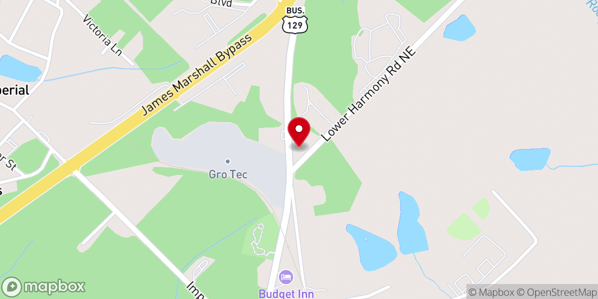 Map showing location of Vining Ivy Hill Chapel