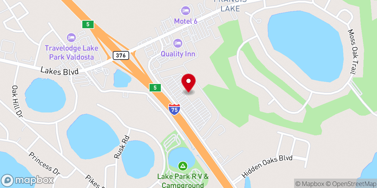Map showing location of Lake Park Outlets
