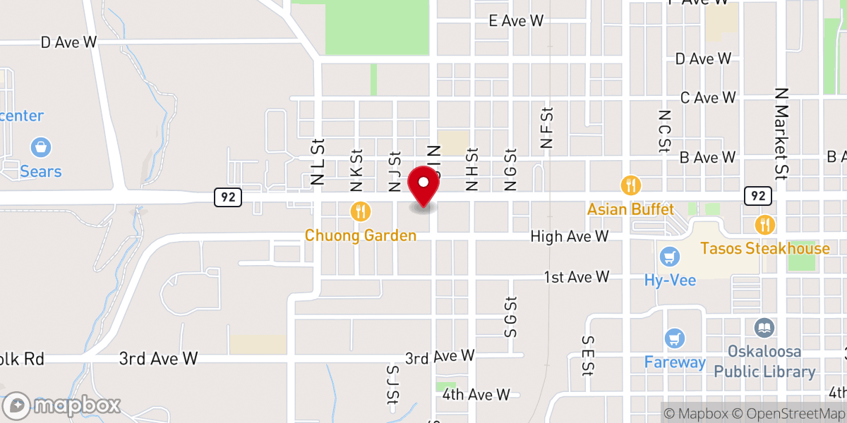 Map showing location of Fellowship Bible Church