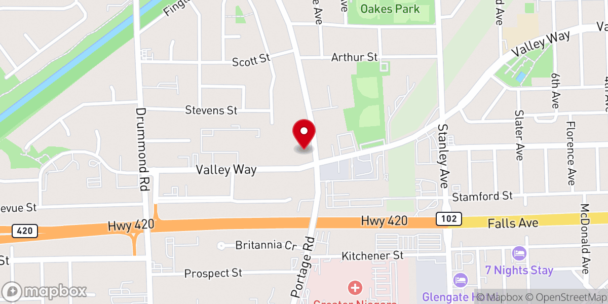Map showing location of Grace Gospel Church