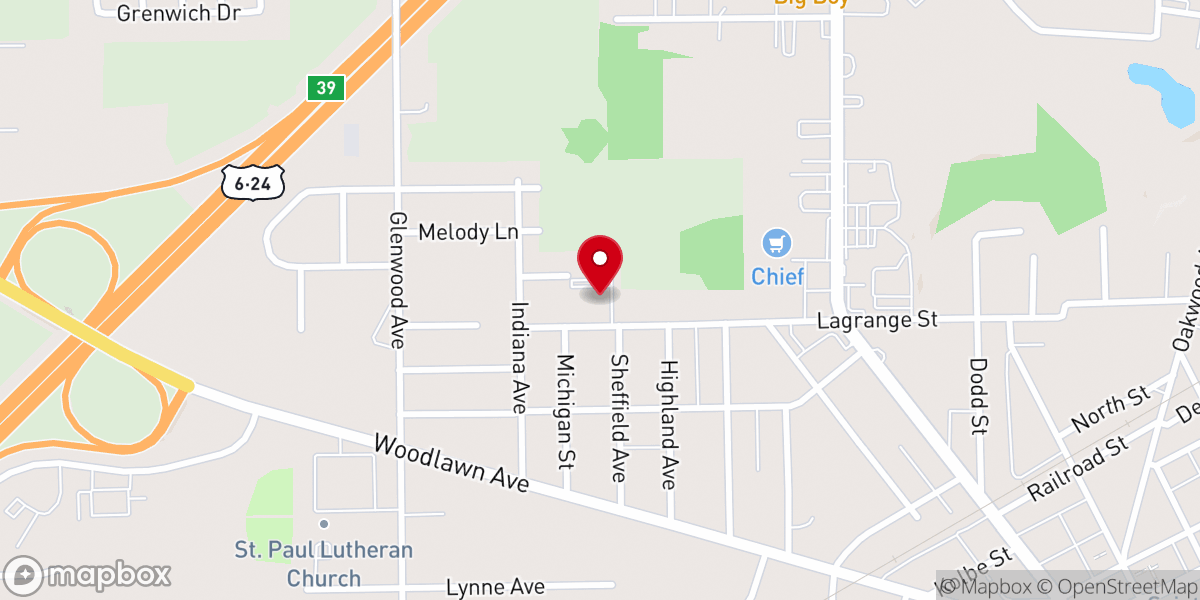Map showing location of Grace Community Church