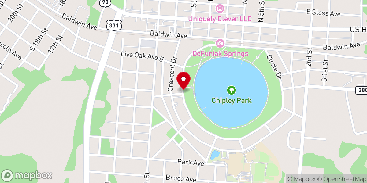 Map showing location of Chautauqua Building