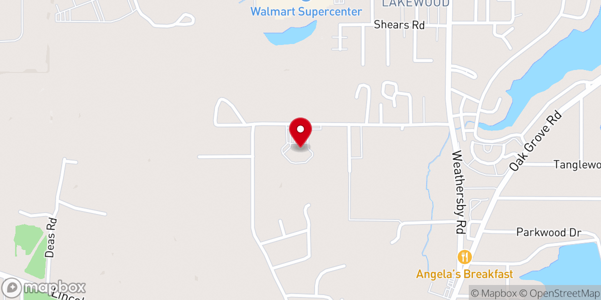 Map showing location of West Point Baptist Church