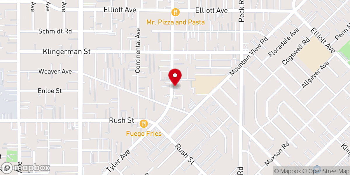 Map showing location of Faith Tabernacle Church