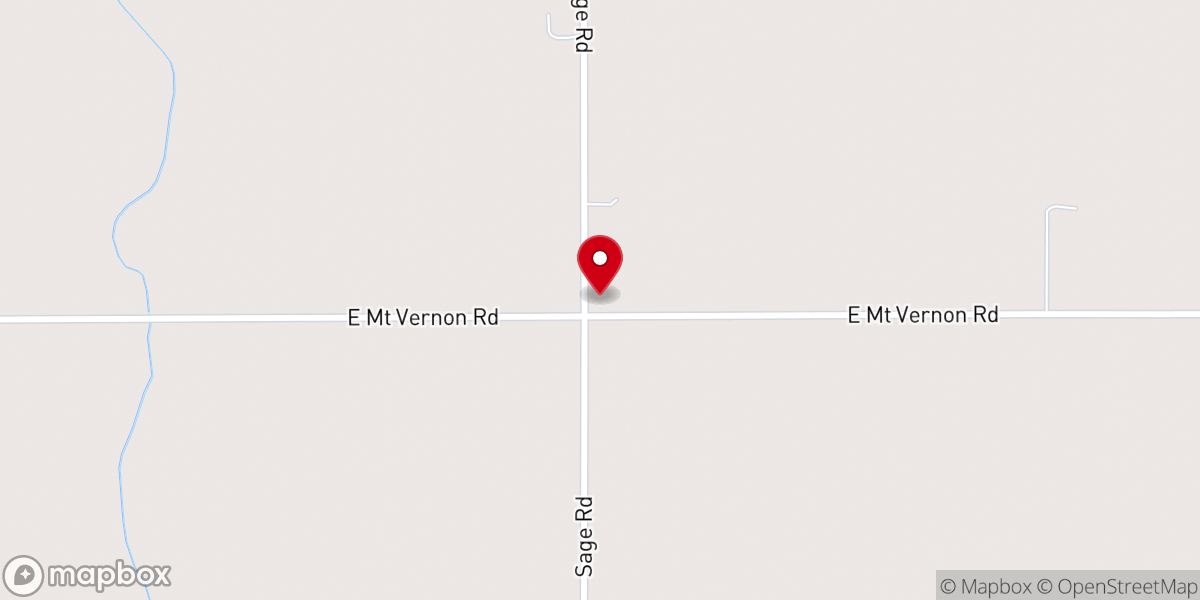Map showing location of Mt Hope United Methodist Church
