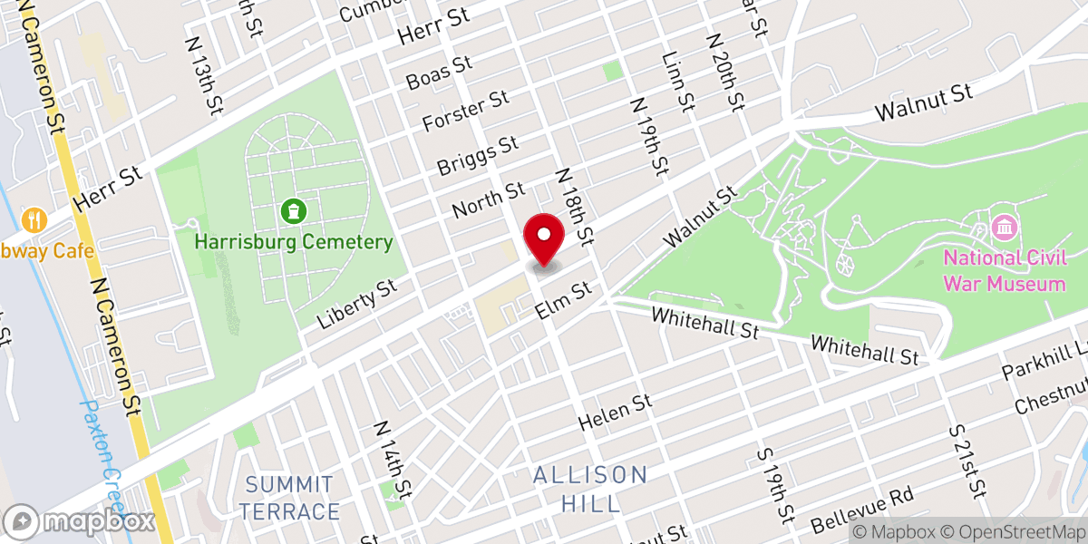 Map showing location of St. Mark Coptic Orthodox Church Of Harrisburg