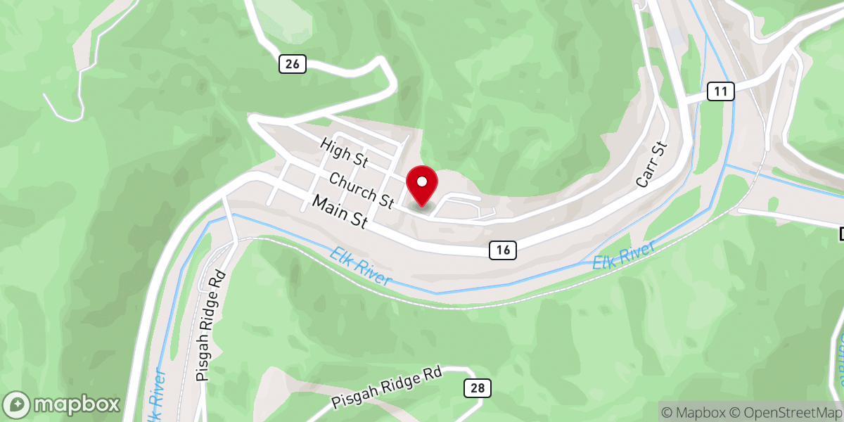 Map showing location of Clay County Maintenance Building