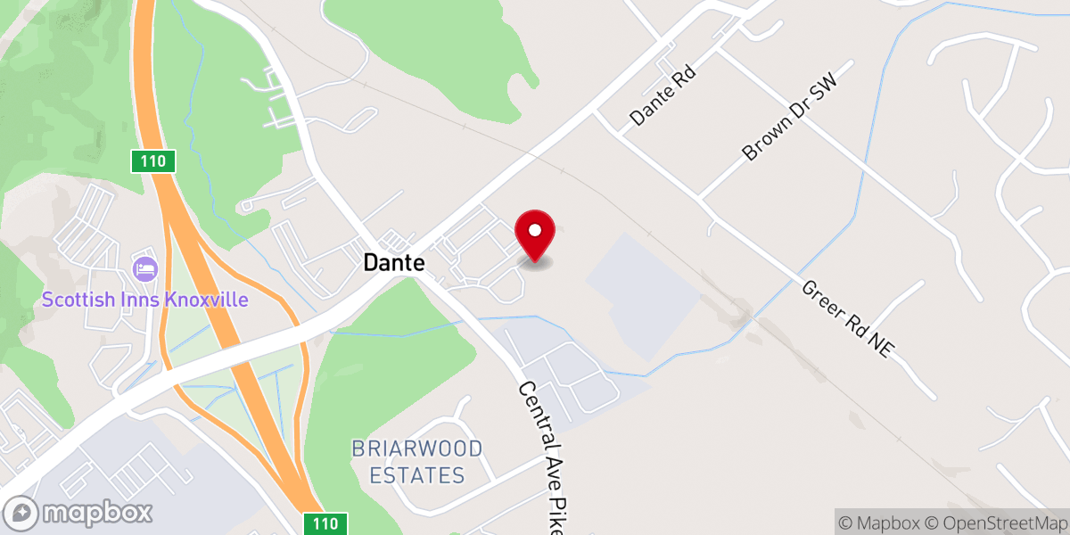Map showing location of Trinity Community Church