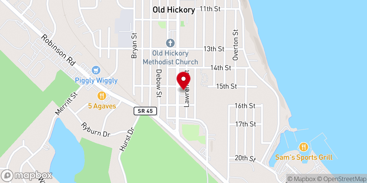 Map showing location of We Are Church Nashville
