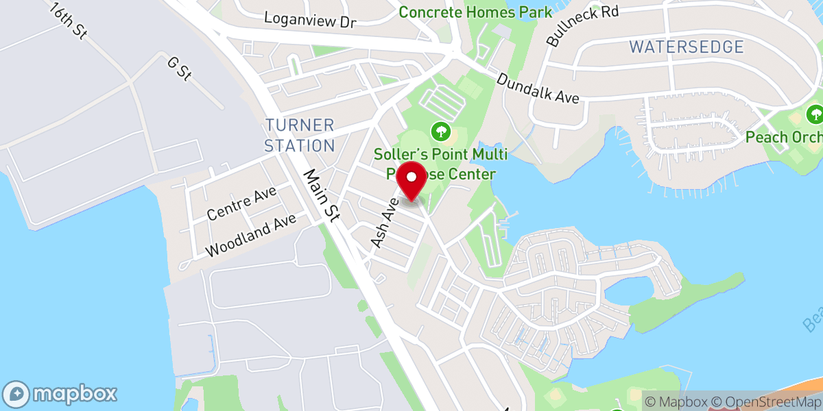 Map showing location of Greater St. John Baptist Church