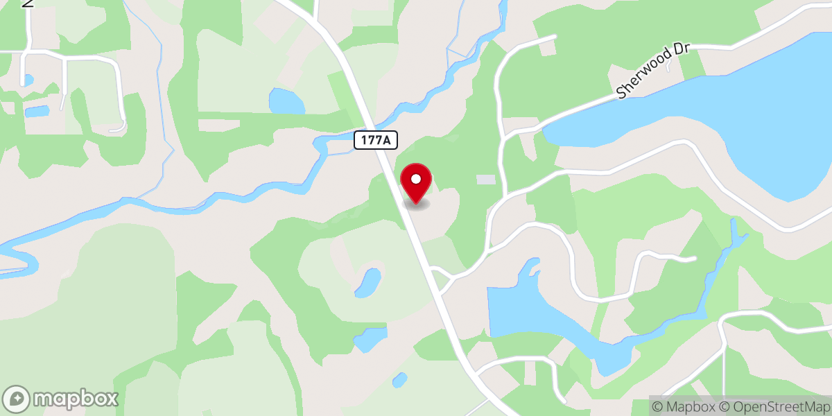 Map showing location of Shady Grove Baptist Church