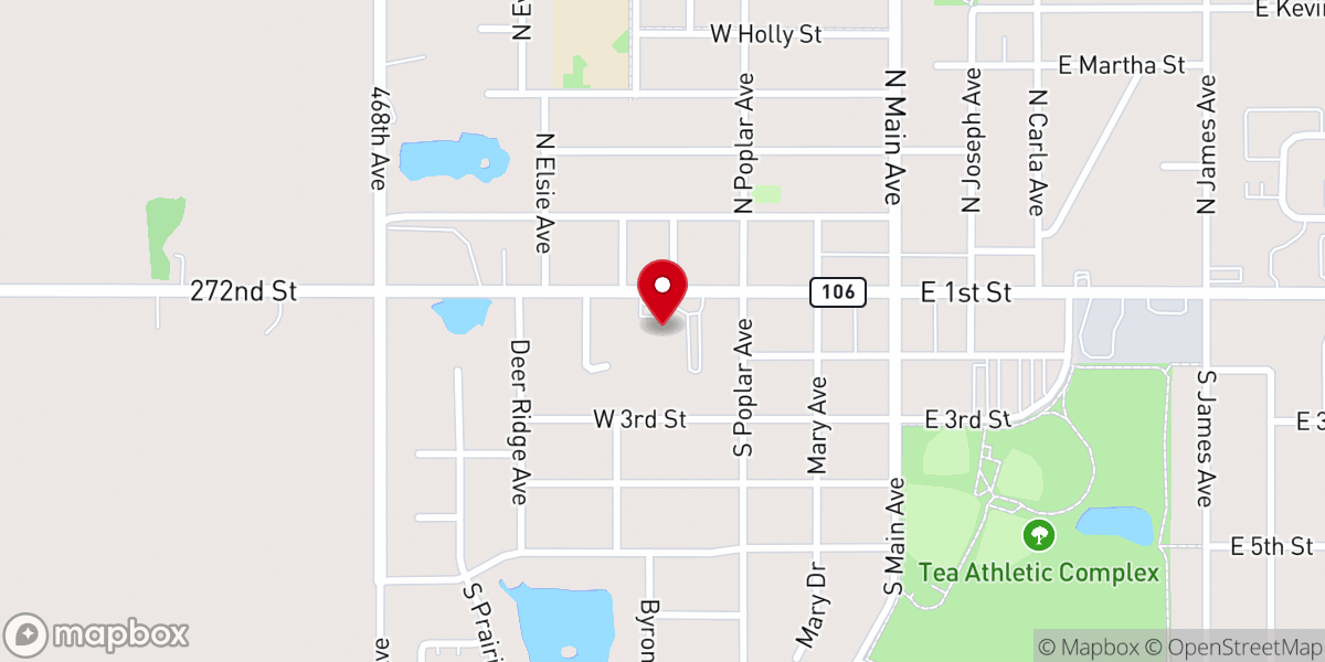 Map showing location of Trinity Lutheran Preschool