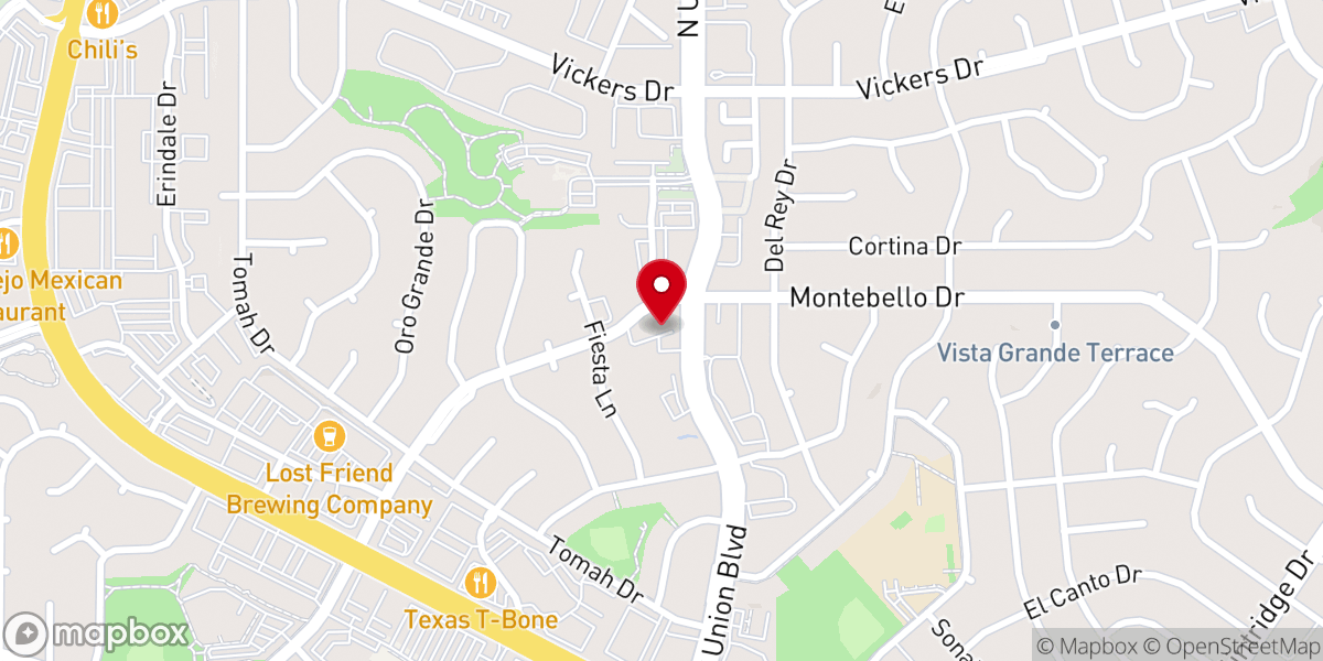 Map showing location of Vista Grande Community Church