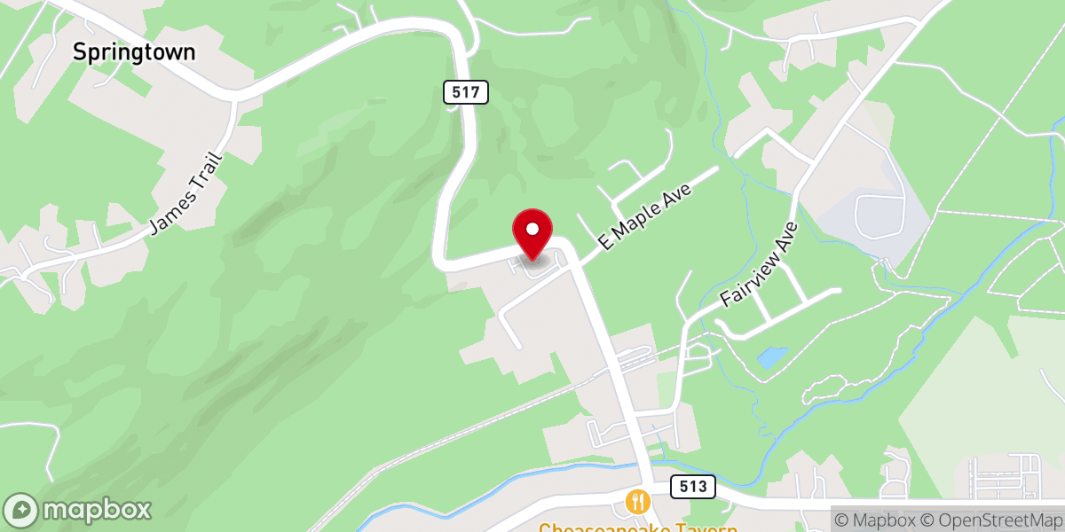 Map showing location of Schooley's Mountain Presbyterian