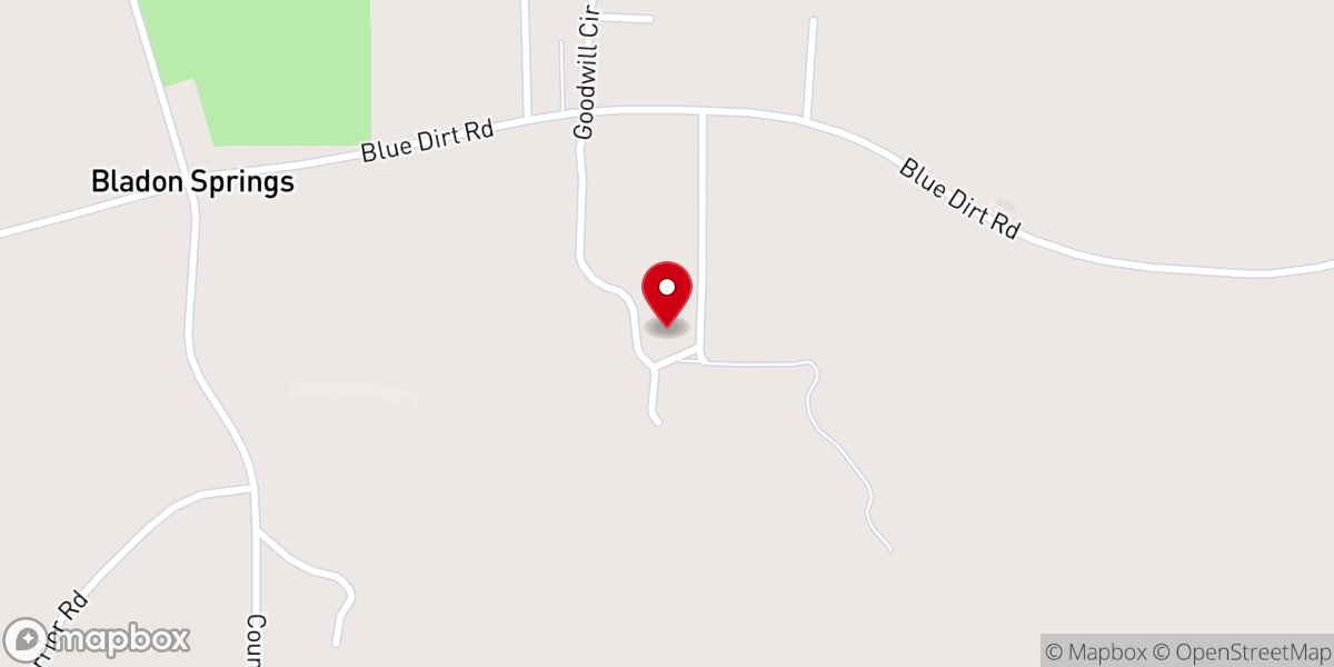 Map showing location of Goodwill Church