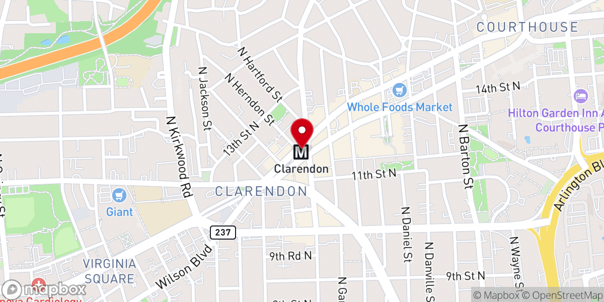Map showing location of Clarendon