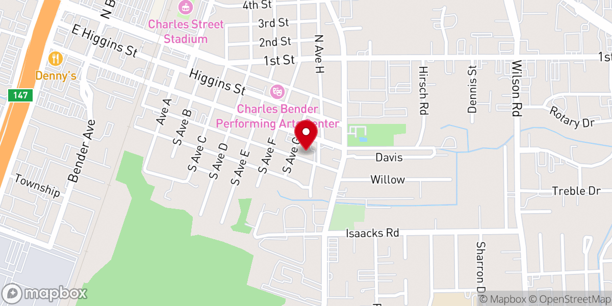 Map showing location of First Methodist Humble