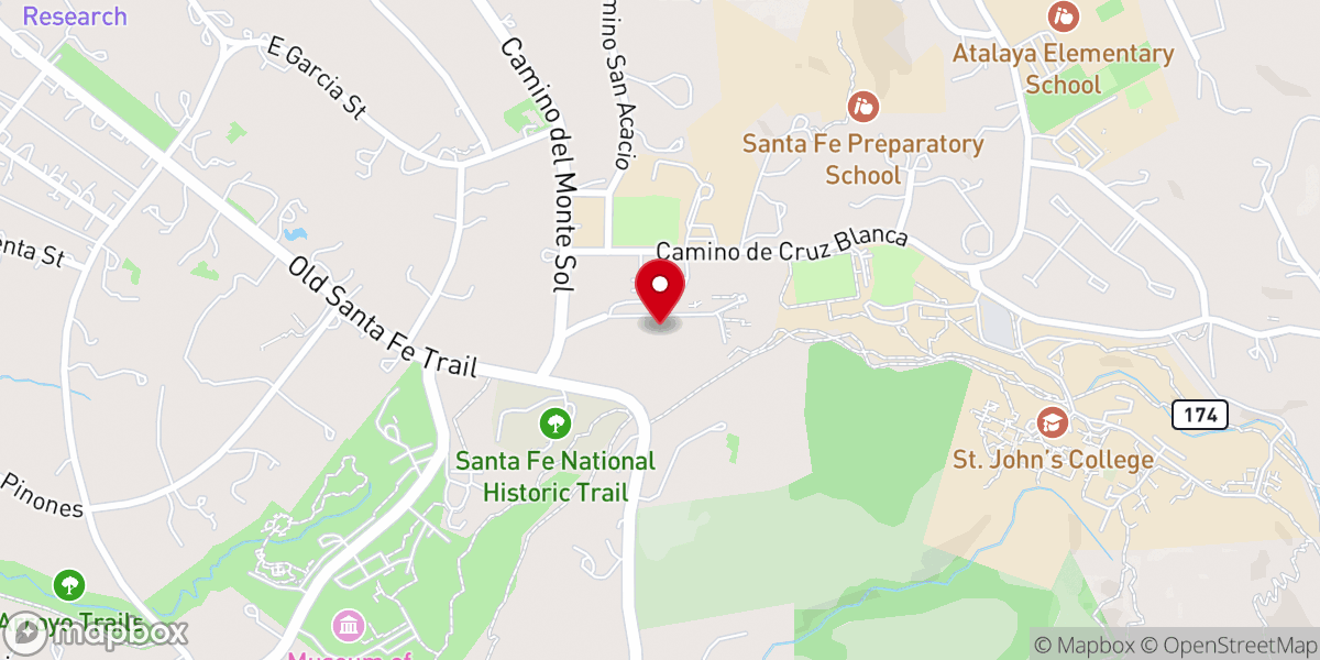 Map showing location of Mount Carmel Chapel