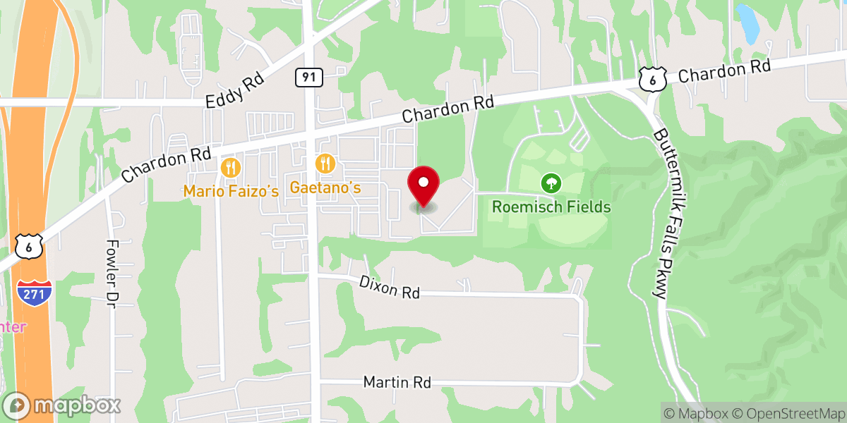 Map showing location of The Banquet Center at St. Noel
