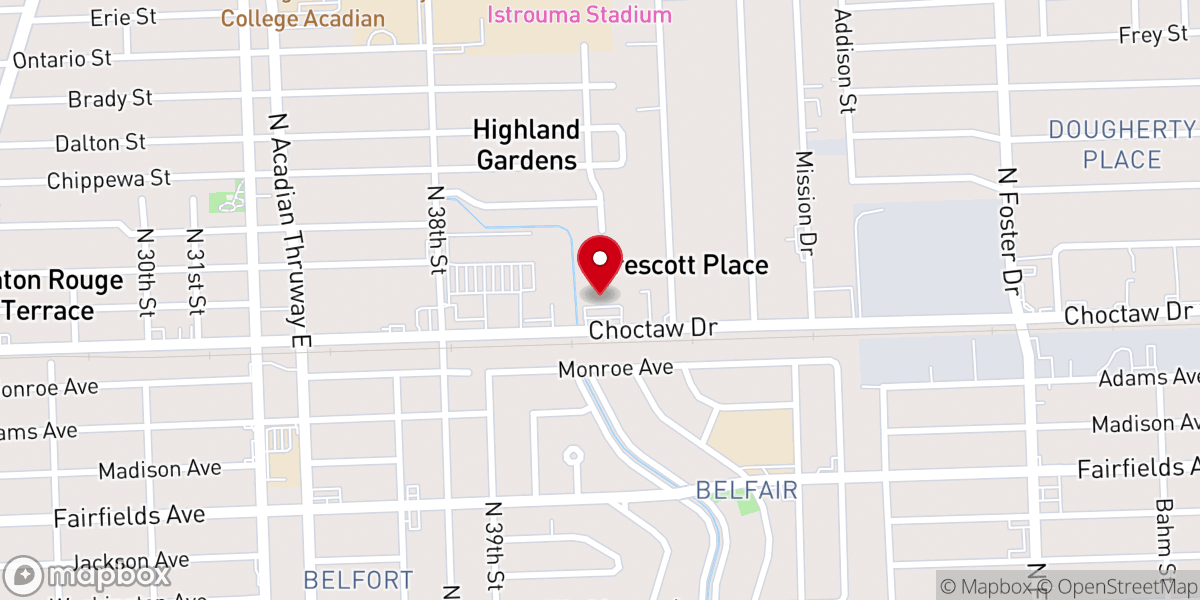 Map showing location of Faith Hope & Love Worship Center