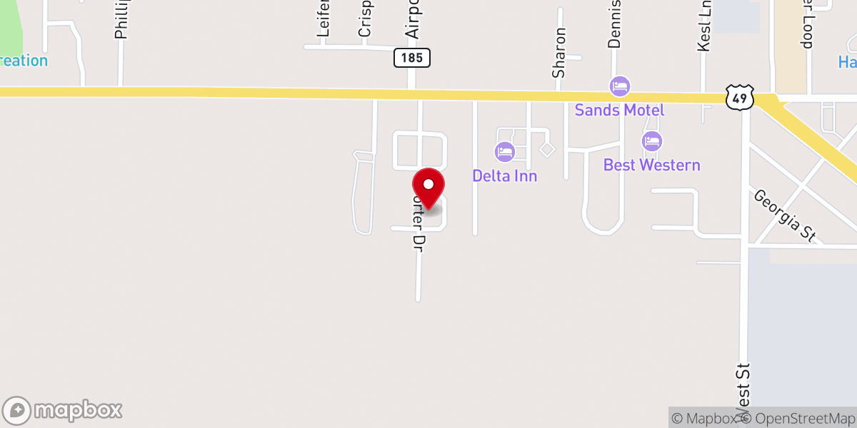 Map showing location of United Pentecostal Church