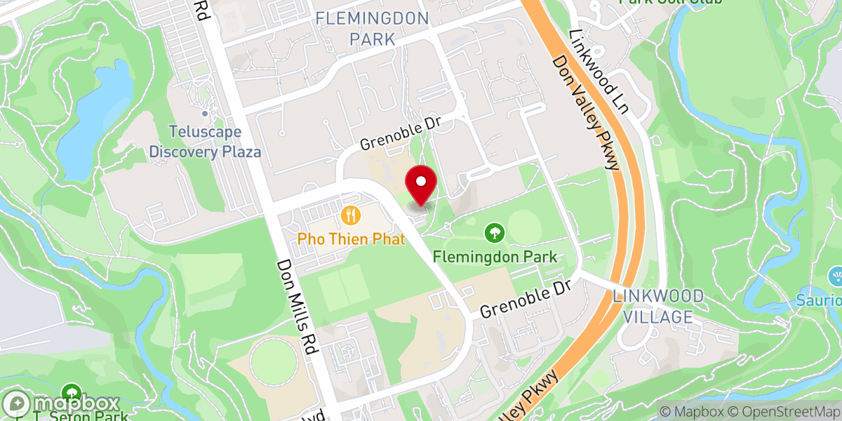 Map showing location of Saint John XXIII Parish Church