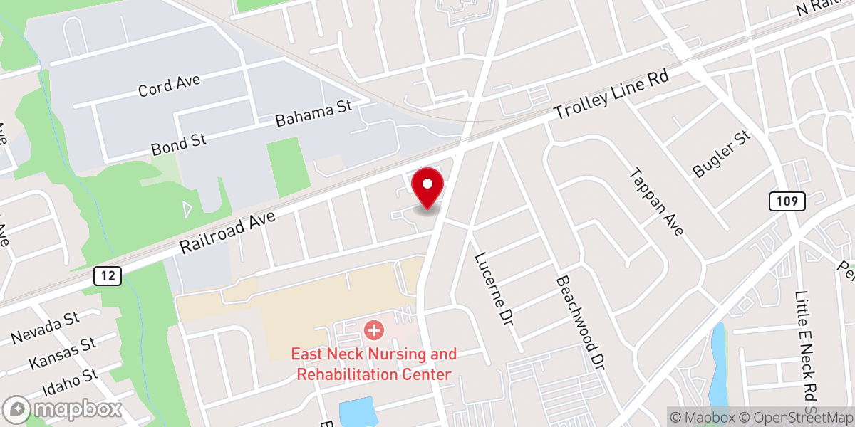Map showing location of St. Nicholas' Greek Orthodox Church