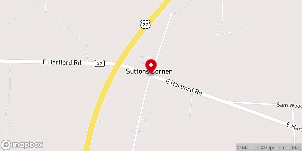 Map showing location of Enon Baptist Church