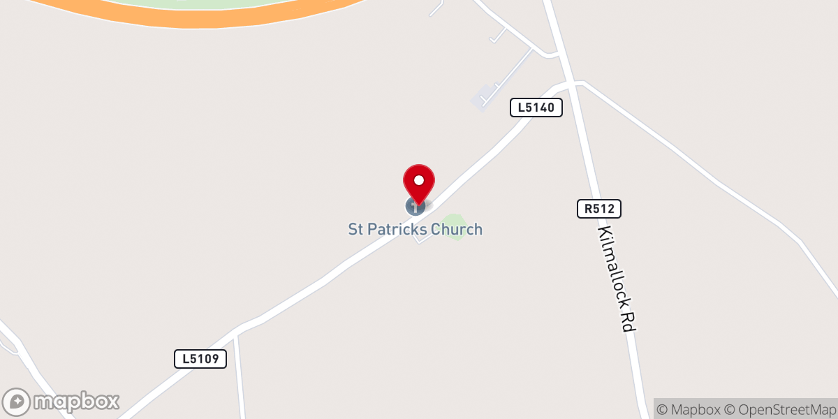 Map showing location of Donoughmore Catholic Church