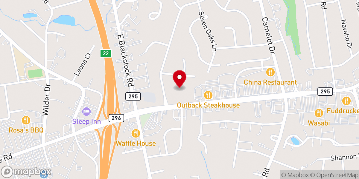 Map showing location of Calvary Christian Fellowship