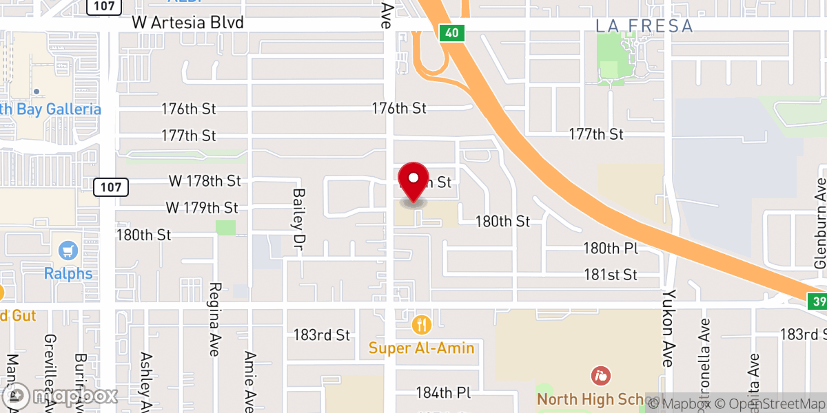 Map showing location of Ascension Lutheran Church and Preschool
