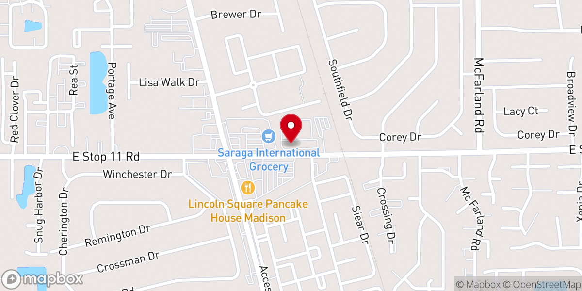 Map showing location of Emmanuel Assembly of God