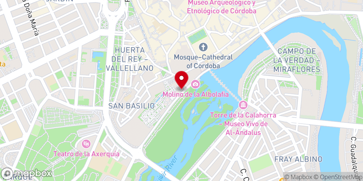 Map showing location of Alcázar de los Reyes Cristianos