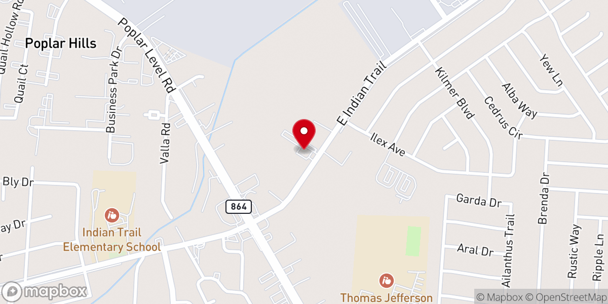 Map showing location of Peace Presbyterian Church