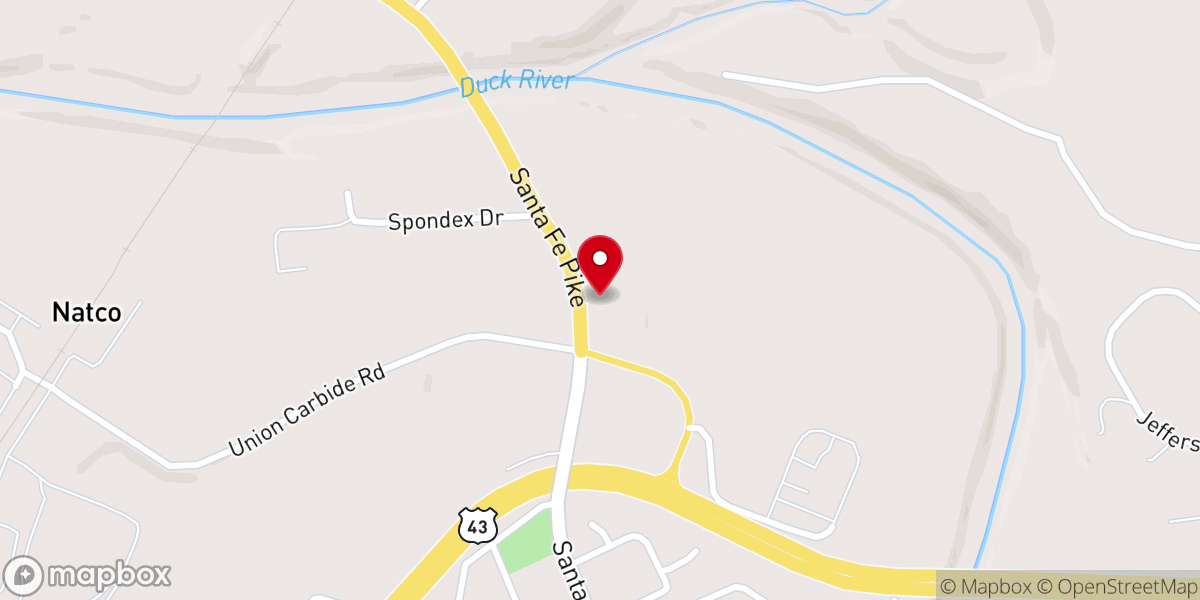 Map showing location of Riverview Baptist Church