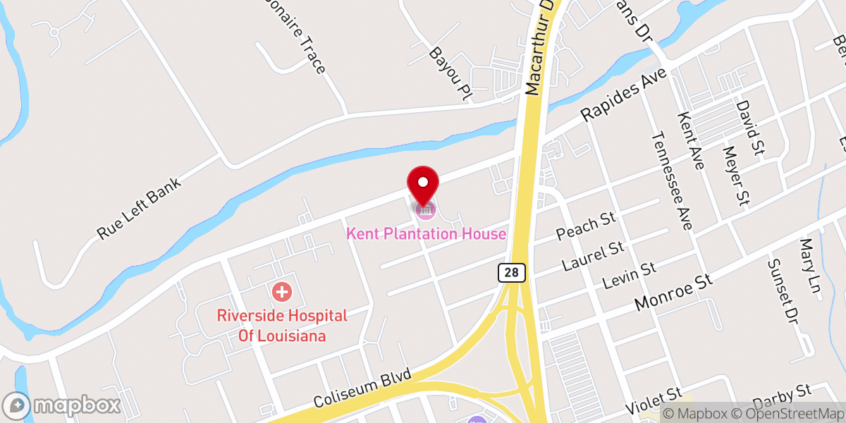 Map showing location of Kent Plantation House