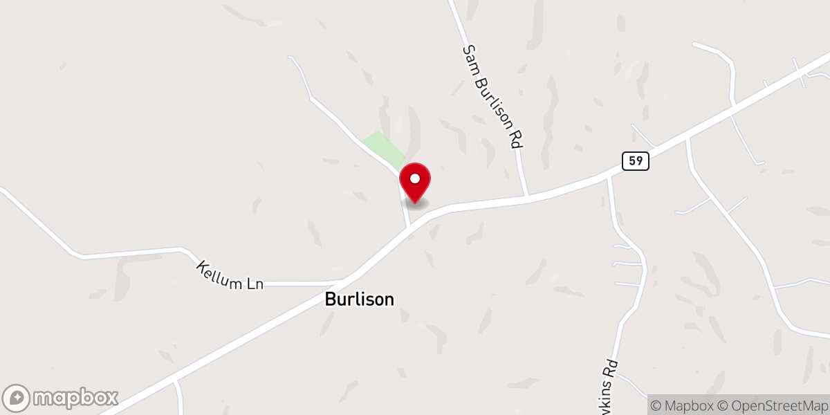 Map showing location of Smyrna Baptist Church