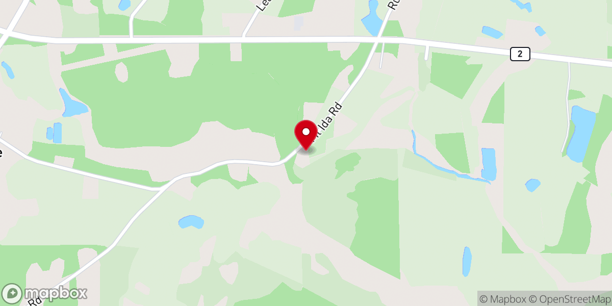Map showing location of Mount Ida Church