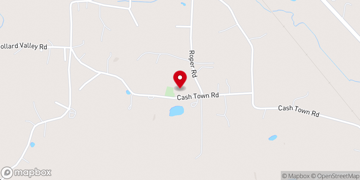 Map showing location of Oak Ridge Church