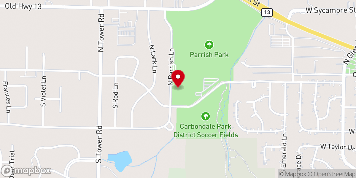 Map showing location of Carbondale Unitarian Fellowship