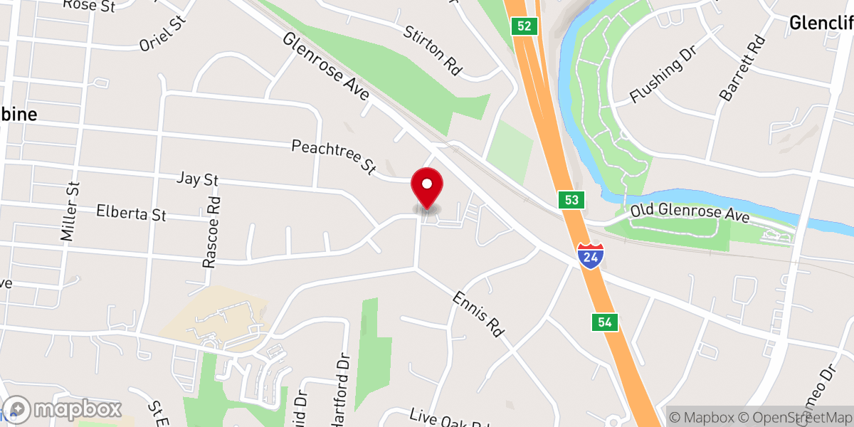 Map showing location of The Church at Woodbine