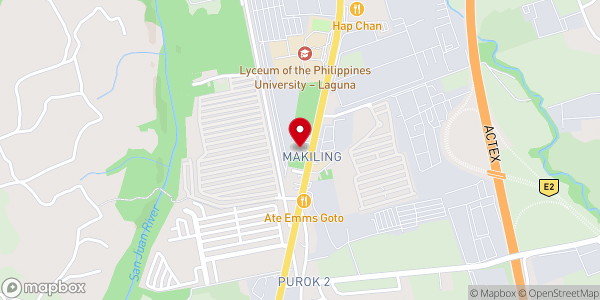 Map showing location of San Isidro Labrador Parish