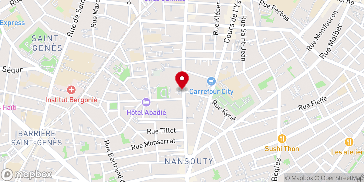 Map showing location of Archevêché de Bordeaux