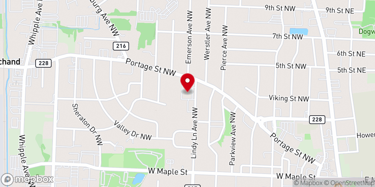 Map showing location of Zion Lutheran Church