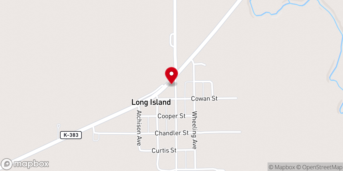 Map showing location of The Hut in Long Island