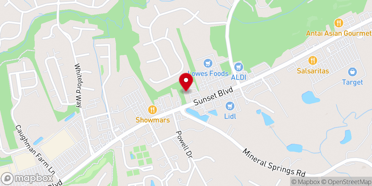 Map showing location of 12 Springs Community Church