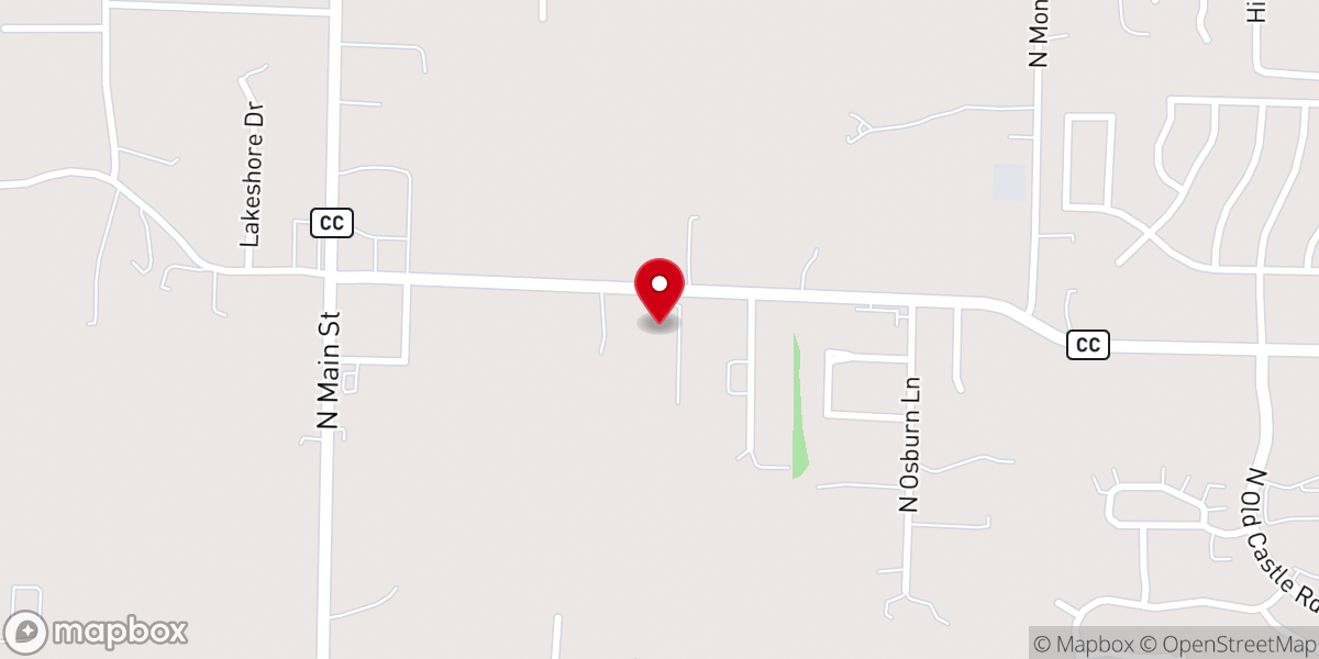Map showing location of Grace Community Worship Center